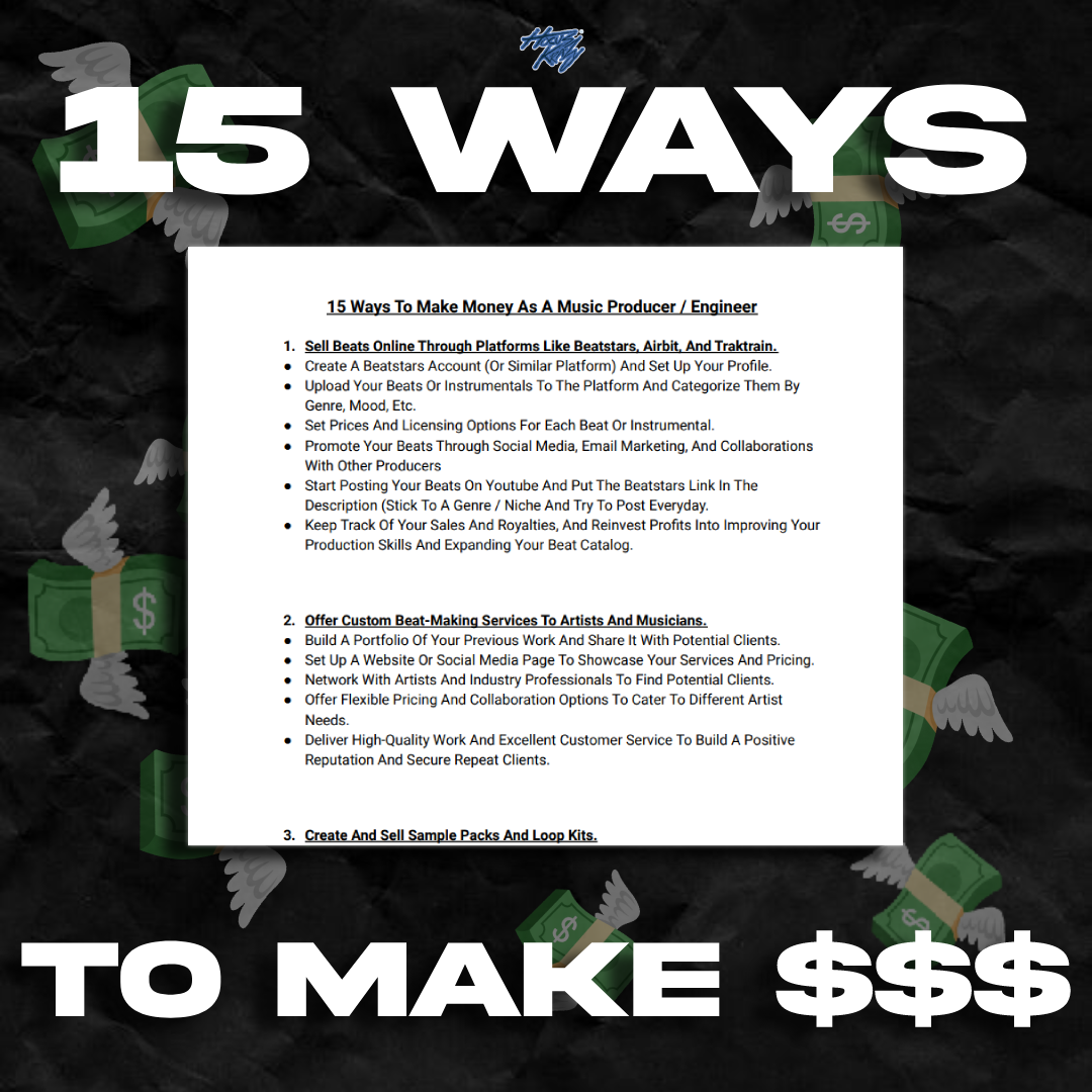 15 WAYS TO MAKE MONEY AS A MUSIC PRODUCER IN 2024 - PDF